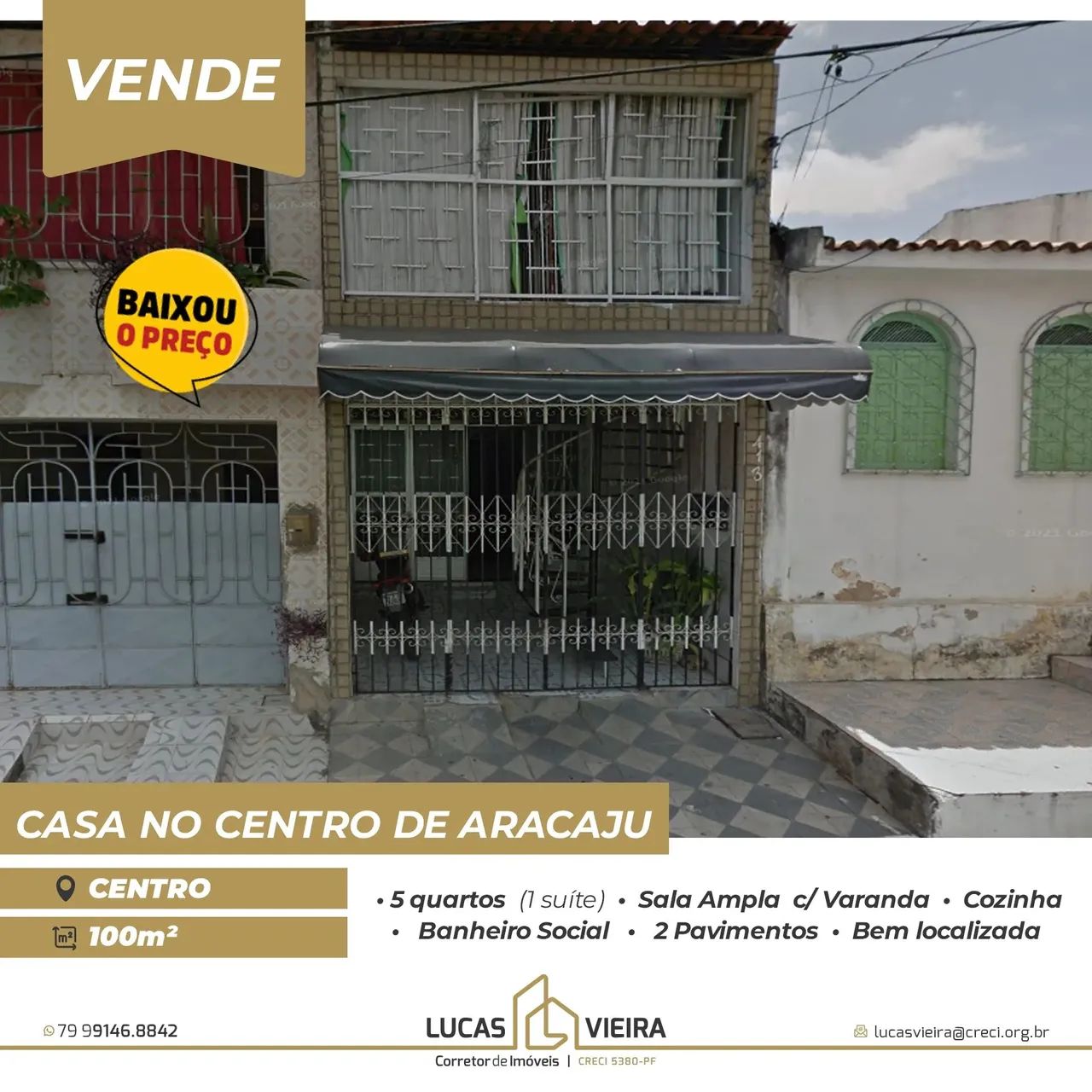 VENDE-SE:  A ÁREA CENTRAL DE ARACAJU